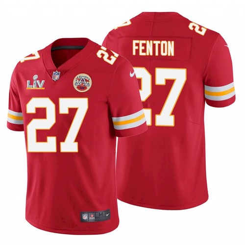 Men's Kansas City Chiefs #27 Rashad Fenton Red 2021 Super Bowl LV Limited Stitched NFL Jersey